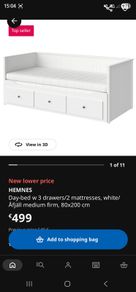 IKEA HEMNES Daybed + 2 Mattresses