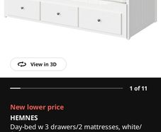 IKEA HEMNES Daybed + 2 Mattresses