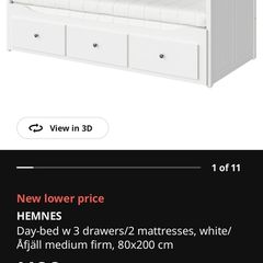 IKEA HEMNES Daybed + 2 Mattresses