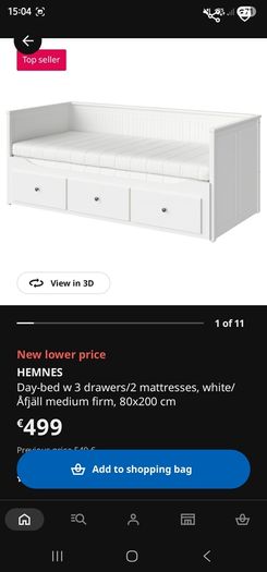IKEA HEMNES Daybed + 2 Mattresses