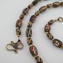 Antique Venetian style Tiny Floral & Eyes Glass Beads Necklace Image 5