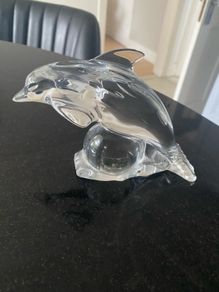 Galway Crystal Glass jumping Dolphin