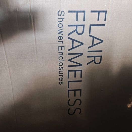 Flair frameless 900mm pivot door chrome
