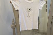 Cute White Martini T-shirt size XS
