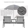 2-Seater Wooden Garden Bench with Table Image 4