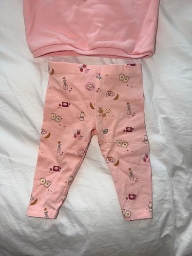 Fred & Flo Baby Girl Pink Breakfast Club 2-Piece Set - 3-6 months