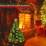 2pcs Outdoor Christmas Tree with Lights Clearance Pre-Lit Artificial Christmas Trees Pathway Small Xmas Trees Battery Operated Lights for Front Door, Grave, Entryway Xmas Outside(85cm) Image 3