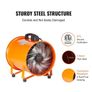 Portable Ventilator, 406.4m Heavy Duty Cylinder Fan with 5m Duct Hose, 900W Strong Shop Exhaust Blower 5175CFM Image 5