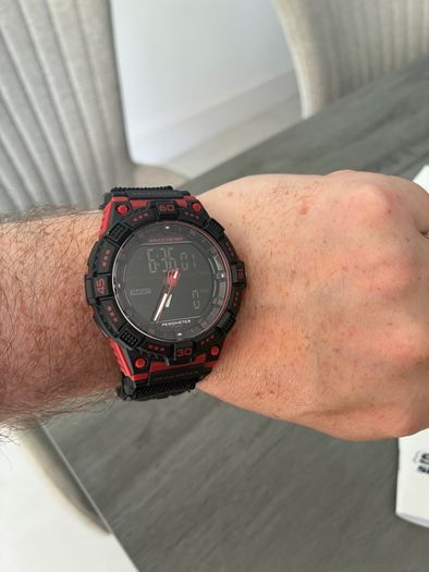Skechers Men's Downey Polycarbonate Automatic Watch with Nylon Strap, Black RRP 65