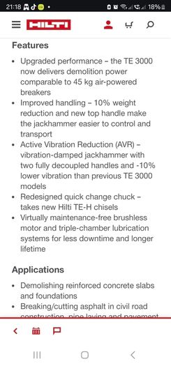 Hilti TE-3000 New version