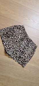 Stradivarius Leopard Print Linen Shorts - L