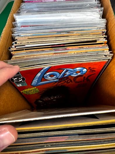 DC Long Comic Box w 250 comics for Sale