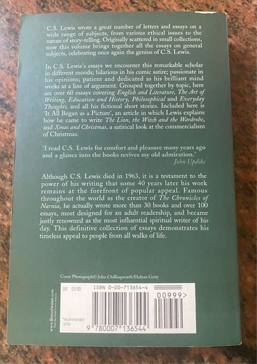 C. S. Lewis Essay Collection: Literature, Philosophy and Short Stories