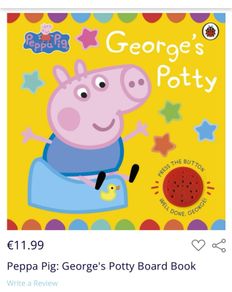 Peppa Pig: George's Potty board book EUC