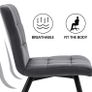 Set Of 2 x Cubana Velvet Upholstered Kitchen Dining Chair with Strong Black Metal Legs Living Room Bedroom Chair (FREE POSTAGE) Image 9