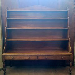 19th Century irish mahogany waterfall bookcase