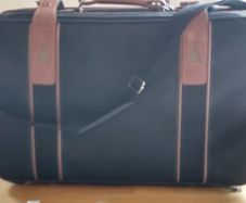 Black Suitcase with Shoulder Strap