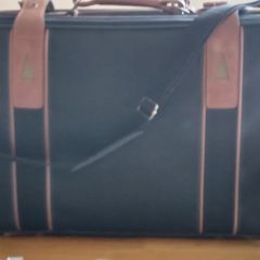 Black Suitcase with Shoulder Strap