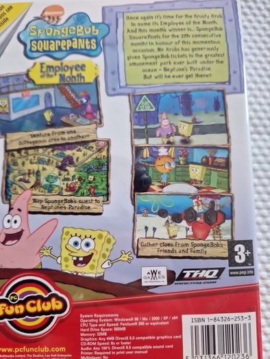 Sponge Bob Square Pants Employee of the Month Pc cd rom games Original