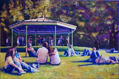 Original Oil Painting - Milonga in St Stephen's Green