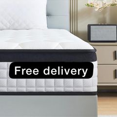 King Size Mattress 5FT,9 Inch 9-Zone Orthopedic Mattress with Memory Foam & Pocket Springs
