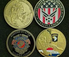 UNITED STATES, military challenge/ commerative coins.