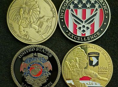 UNITED STATES, military challenge/ commerative coins.