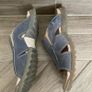 Vintage Dr Martens 8B10 Blue Nubuck Leather Slides Sandals Chunky Y2K 90s Size UK7 Image 2