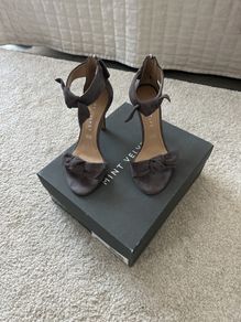 Mint Velvet genuine leather smoke grey  Sandal (uk 5/eu 38)