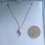 9 carat white gold 18'' diamond pendant necklace Image 10