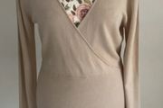 jumper beige wrap effect jumper small Dunnes stores