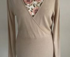 jumper beige wrap effect jumper small Dunnes stores