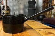 Antique long handled cast iron gypsy pot