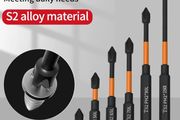 6PCS Cross Screwdriver Head Strong Magnetic Anti Slip High Hardness Electric Screwdriver Tool Electric Drill Extended Hexagonal