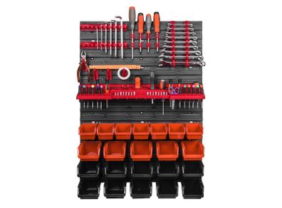41pcs Storage Sets For Tools Parts Boxes Bins Hooks Pegboard