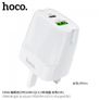 Hoco C85b Bright Dual Port Quick Wall Charger Pd20w + Qc3.0 Uk Plug Usb+c Port Image 3