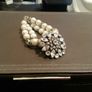 Pearl and diamante stretch bracelet Image 3