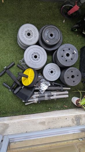 Exercise weight, handles, etc