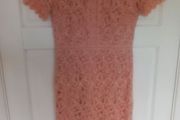 Pink lace effect dress