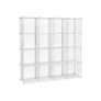 16 cube storage system made of metal wire, DIY cabinet, modular, grid shelf, with wire frame, white Image 2