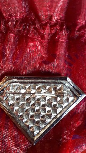 New brooch in gift pouch and paper gift bag
