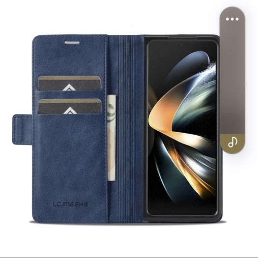 Samsung Galaxy Fold 6 Leather Case Blue - Brand new