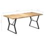 Dining Table 180x90x76 cm Solid Mango Wood Image 8
