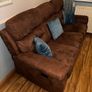 DFS suede 3 seater reclining sofa Image 5