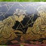 Vintage Japanese Oriental Wooden Lacquer Box Hand Painted Lidded Lid Rectangle Image 5