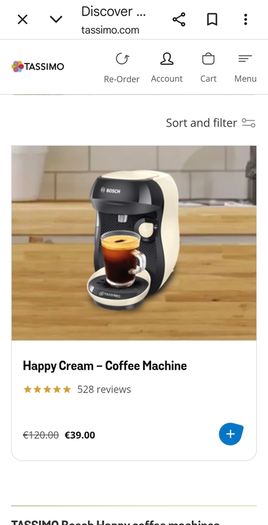 Bosch happy Tassimo machine