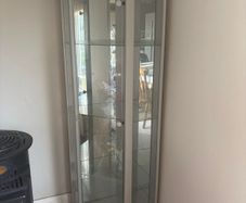 Glass cabinet &Electric fire