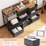 Chest of Drawers Bedroom, Contains 2 USB & 2 AC Ports Sockets, Storage Dresser with 8 Fabric Drawers Suitable for Bedrooms, Living Rooms, Retro Color Image 7
