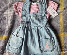F&F Soft Pinafore with Bodysuit - 3-6m