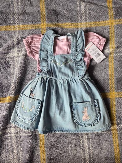 F&F Soft Pinafore with Bodysuit - 3-6m